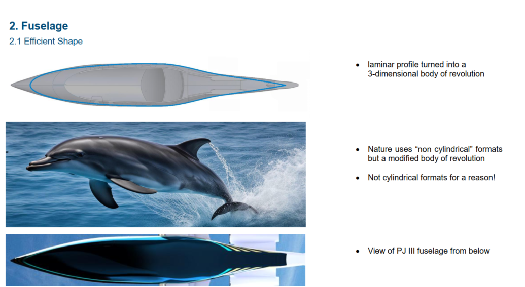 Laminar profile developed into a three-dimensional body